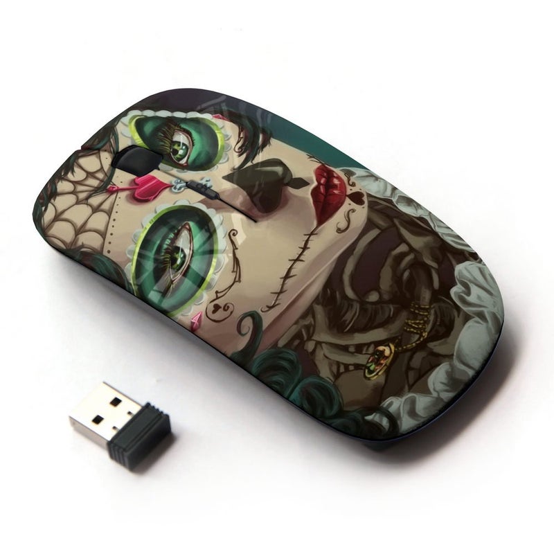 KOOLmouse [ Optical 2.4G Wireless Mouse [ Candy Skull Halloween Ace Spades ] - Image 1